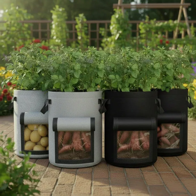 10-gallon-potato-grow-bags-heavy-duty-fabric 10 Gallon Potato Grow Bags Heavy Duty Fabric