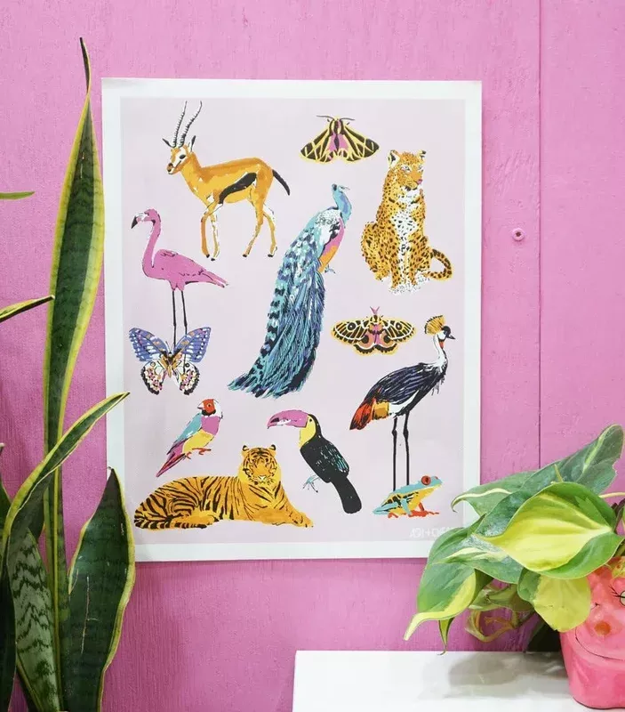11-x-14-animal-kaleidoscope-art-print 11″ x 14″ Animal Kaleidoscope Art Print