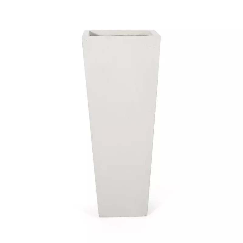 13' x 32.5' Cast Stone Planter Magnesium Oxide, Matte White