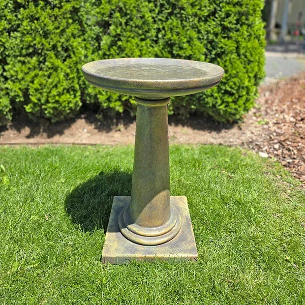2-piece-modern-concrete-birdbath 2 Piece Modern Concrete Birdbath