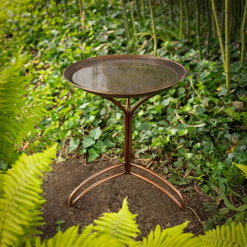 20-copper-tranquility-bird-bath-with-stand 20" Copper Tranquility Bird Bath with Stand