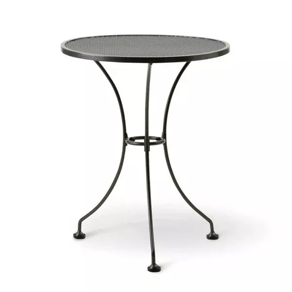 24 Inch Round Mesh Bistro Table Gray