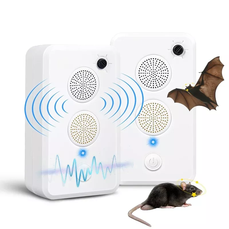 2pack-rechargeable-ultrasonic-bat-repellent-indoor-outdoor-bird-mouse-deterrent- 2Pack Rechargeable Ultrasonic Bat Repellent Indoor Outdoor Bird Mouse Deterrent Device with 6 Adjustable Levels for Attic Porch House