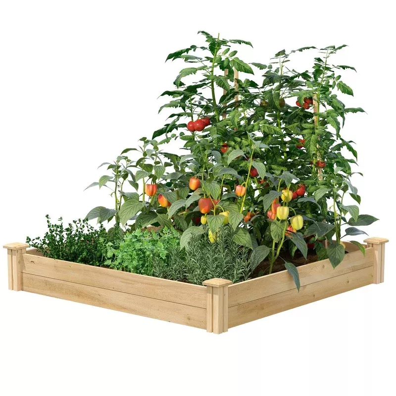 4-ft-x-4-ft-cedar-wood-raised-garden-bed-made-in-usa 4 ft x 4 ft Cedar Wood Raised Garden Bed - Made in USA