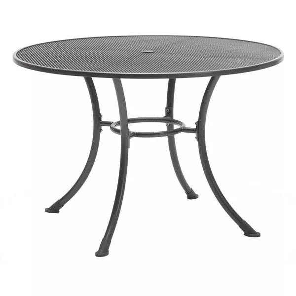 42" Round Mesh Dining Table Gray