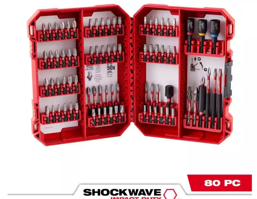 48-32-4094 Milwaukee SHOCKWAVE Impact Duty Driver Bit Set – 80 PC