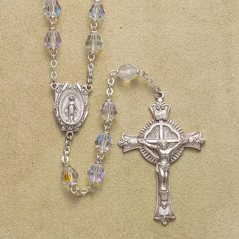 6mm-crystal-rosary-with-sterling-silver-crucifix-center-boxed 6mm Crystal Rosary with Sterling Silver Crucifix & Center – Boxed