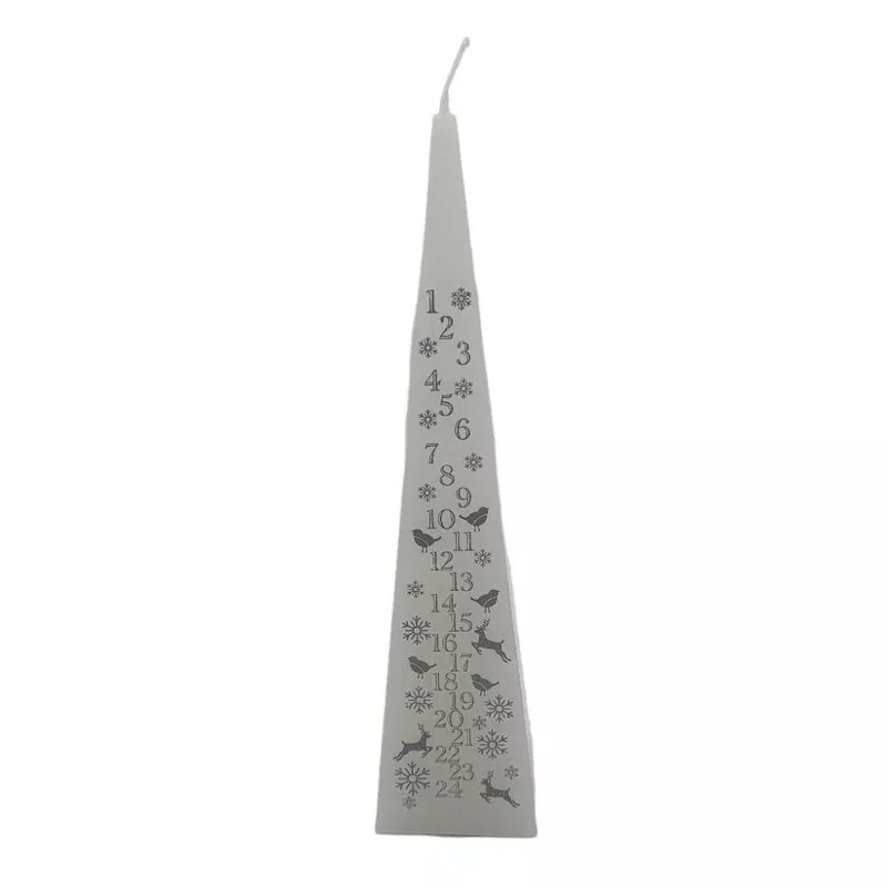 8″ White Pyramid Advent Candle