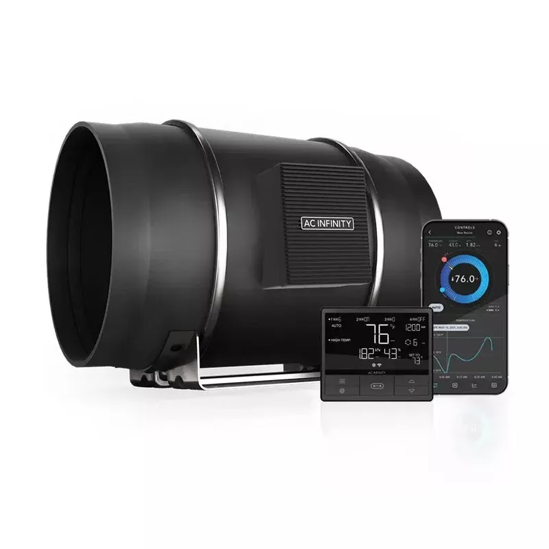 AC Infinity CLOUDLINE PRO T10, Quiet Inline Duct Fan System with Temperature Humidity VPD Controller, 10-Inch