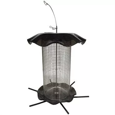 acrylic-seed-feeder-smokey-3qt-capacity-12in-diam-x-11in-h Acrylic Seed Feeder, Smokey, 3qt Capacity - 12in Diam x 11in H