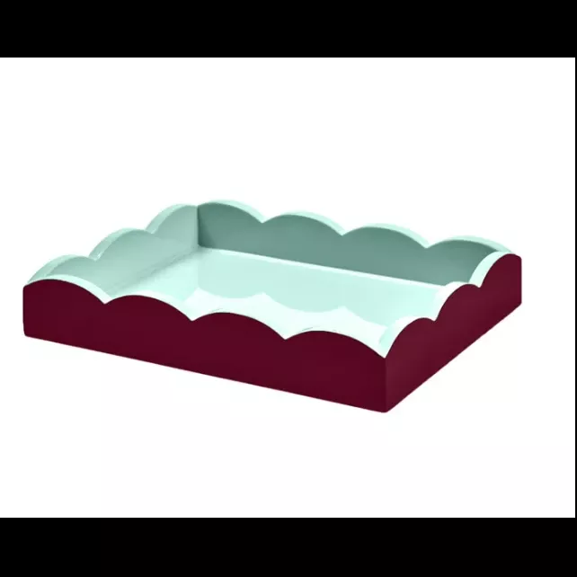 addison-ross-cherry-eau-de-nil-lacquered-scallop-small-two-tone-tray Addison Ross Cherry & Eau de Nil Lacquered Scallop Small Two-Tone Tray