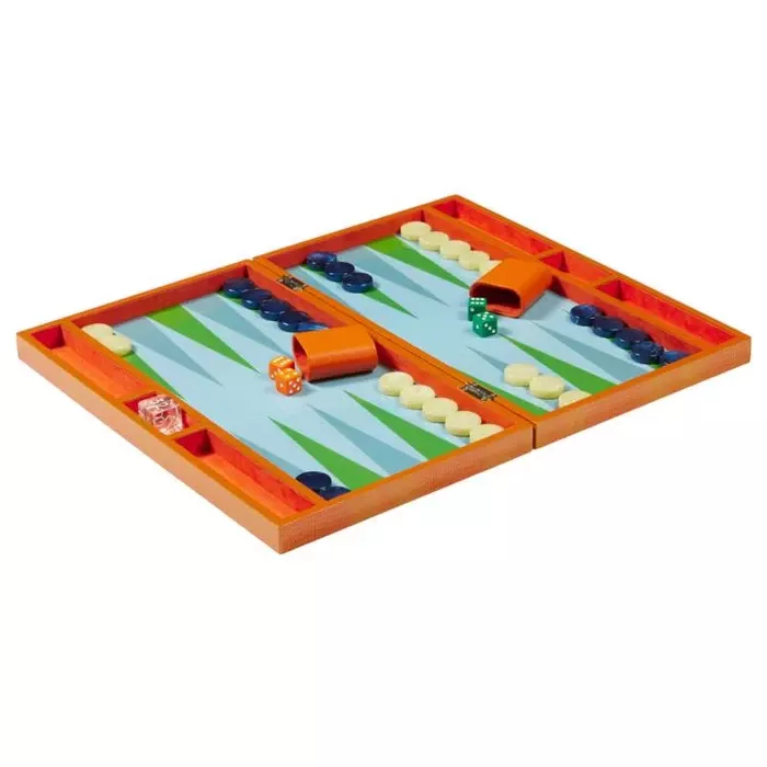 addison-ross-lacquer-backgammon-board-orange-croc Addison Ross Lacquer Backgammon Board Orange Croc