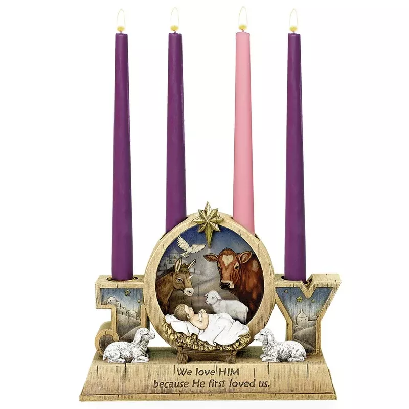 Advent Babe Candle Holder 9″H