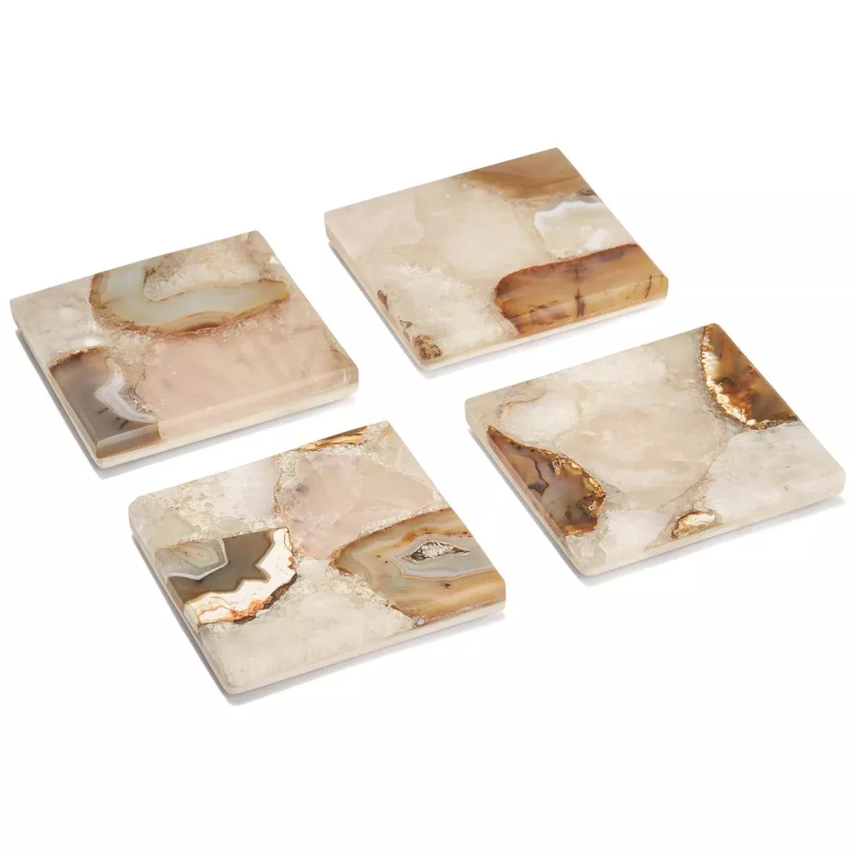 agate-coasters-with-marble-base Agate Coasters with Marble Base