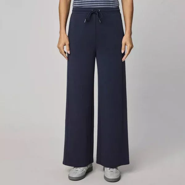 "Splendid" Scuba Soft Wide Leg Pant Navy