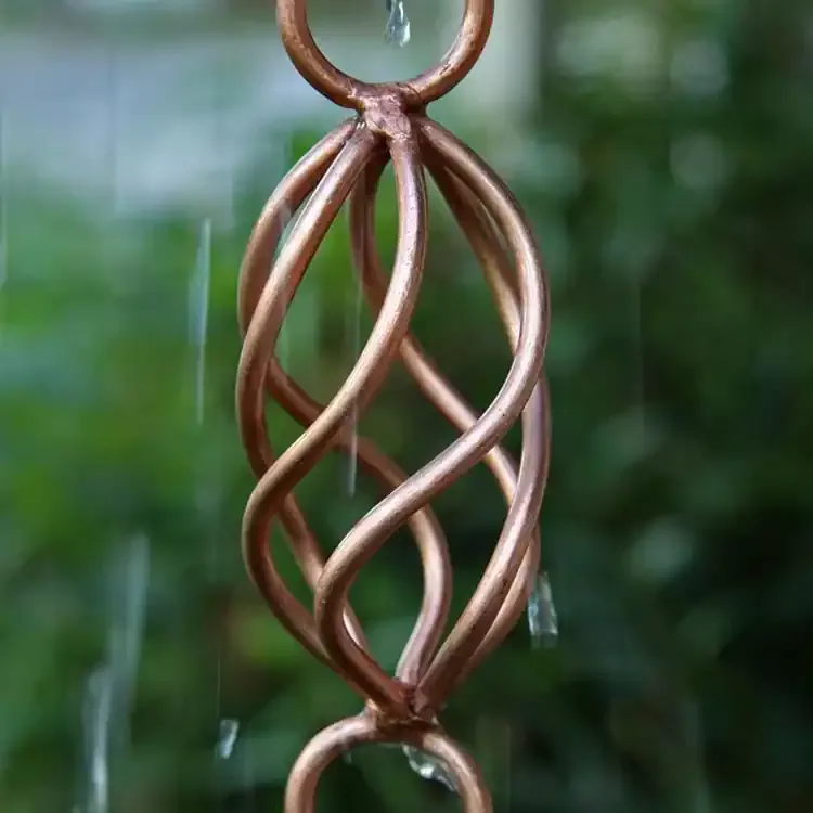 twist-loops-copper-rain-chain Twist Loops Copper Rain Chain