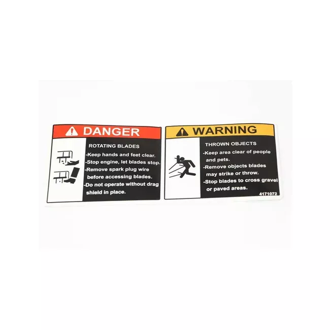 warning-decal-power-rakes-4171072 Warning Decal For Power Rakes, 4171072