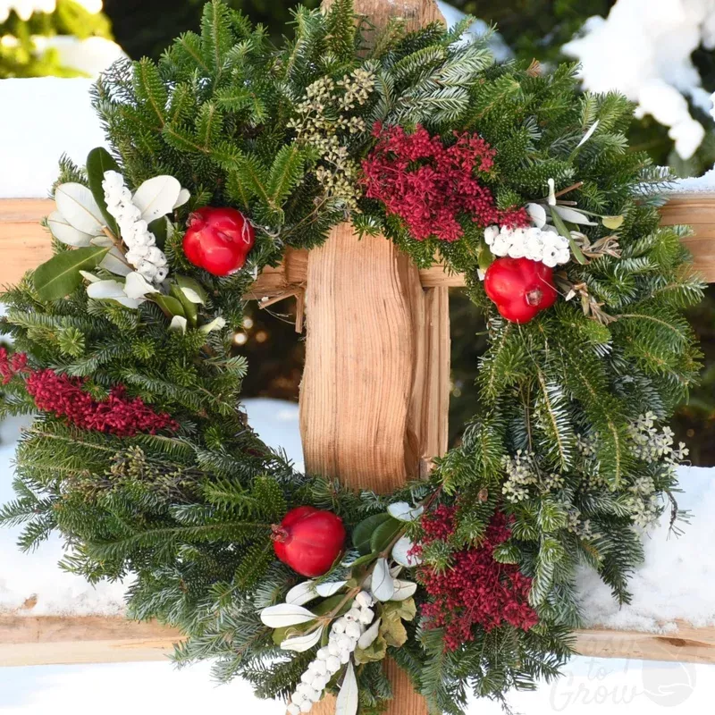 Winter Orchard Luxe Christmas Wreath 24″
