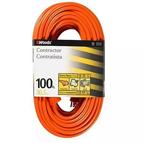 Woods 12-3 100ft Outdoor Cord