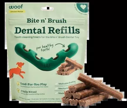WOOF Bite n' Brush Refills for Dogs