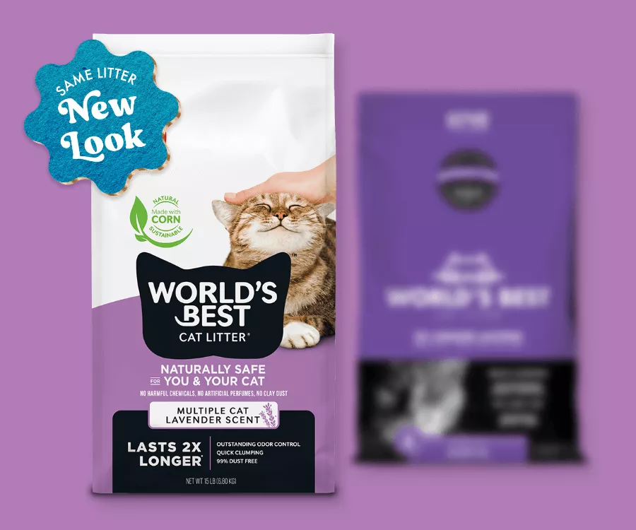 world-s-best-multiple-cat-lavender-scent-cat-litter-15lbs World's Best Multiple Cat Lavender Scent Cat Litter, 15lbs