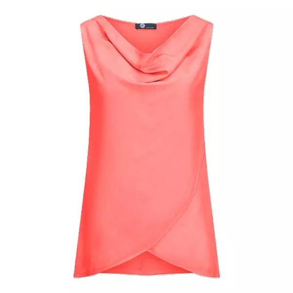 Woven Cowl-Neck Top Sunset