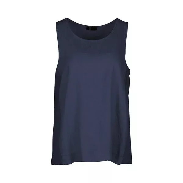 woven-knit-combo-sleeveless-top-navy Woven & Knit Combo Sleeveless Top Navy