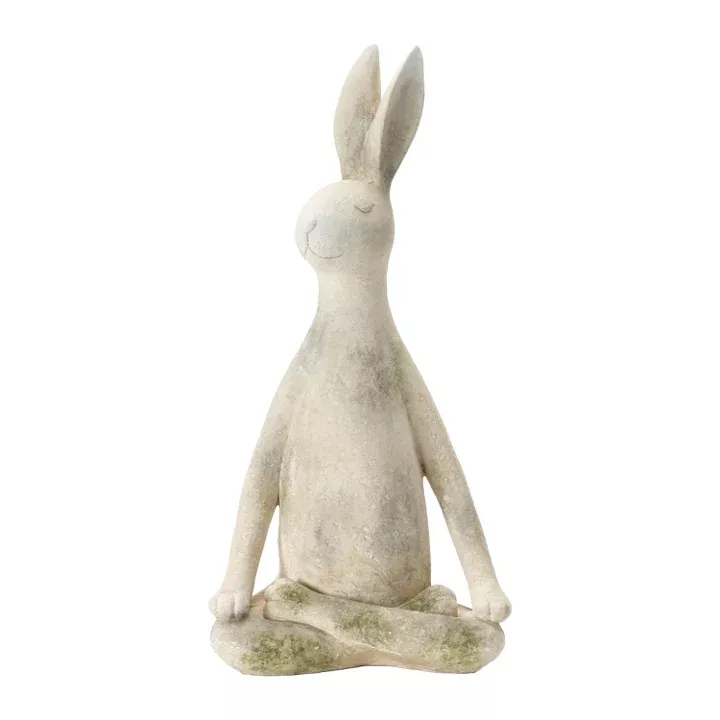 yoga-rabbit-antique-white-12-17 Yoga Rabbit - Antique White - 12-17"