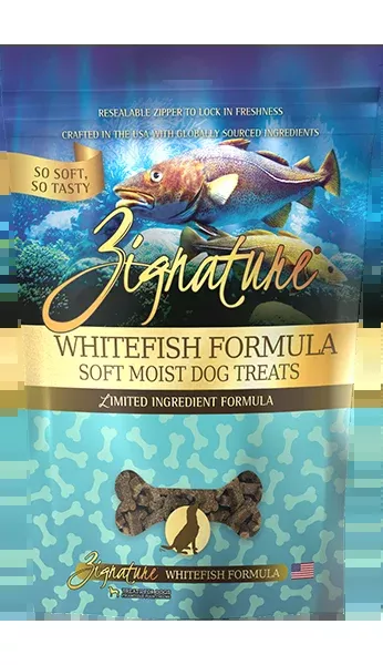 Zignature Whitefish Formula Soft Moist Dog Treats, 4oz