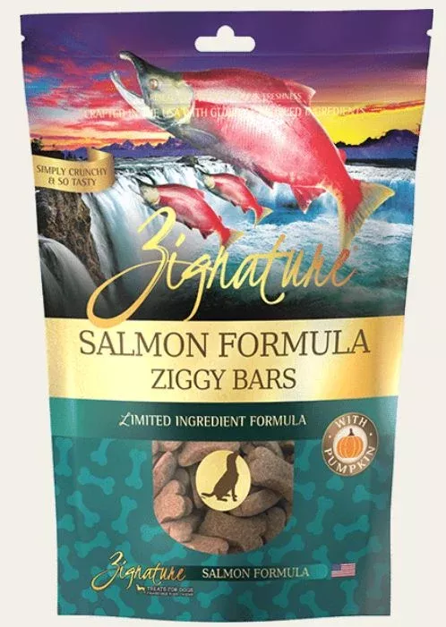 Zignature Ziggy Bar Salmon Formula Dog Biscuit Dog Treats, 12oz
