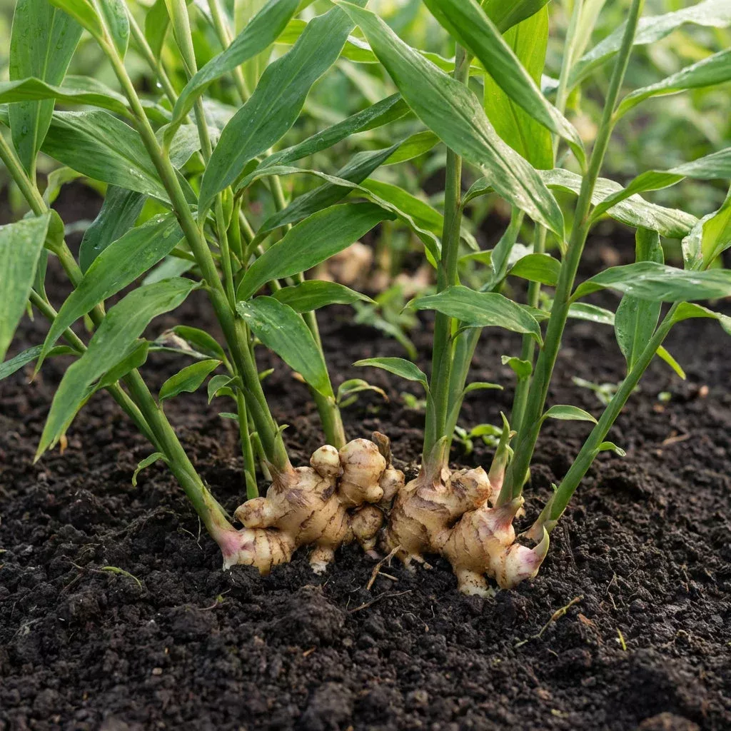 Zingiber officinale Organic Ginger Root Rhizomes for Planting – Non-GMO High Yield Garden Variety